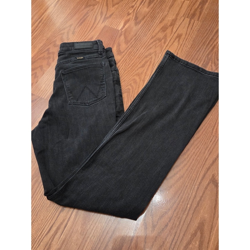 Wrangler High Rise Bold Bootcut Jeans Black Denim Size 6 x 32 112324252